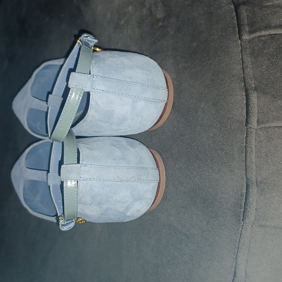 Tory Burch T- Strap blue suede flats - Picture 6 of 9